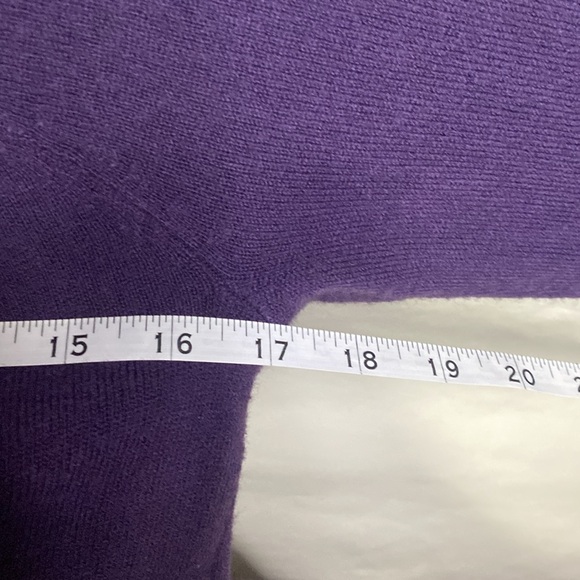 Karen Scott Women’s Small Plum Sweater Crew Neck Zipper in back - Picture 4 of 8